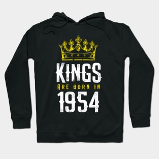 kings are born 1954 birthday quote crown king birthday party gift Hoodie